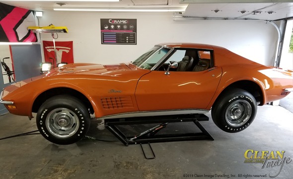 Orange Corvette Stingray collectible.