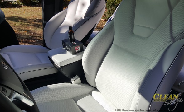 Interior Tesla and Ceramic Pro.
