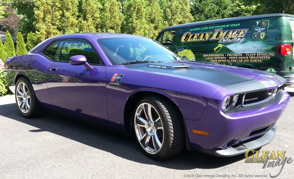 Purple Hemi Challenger all cleaned and ready to go!