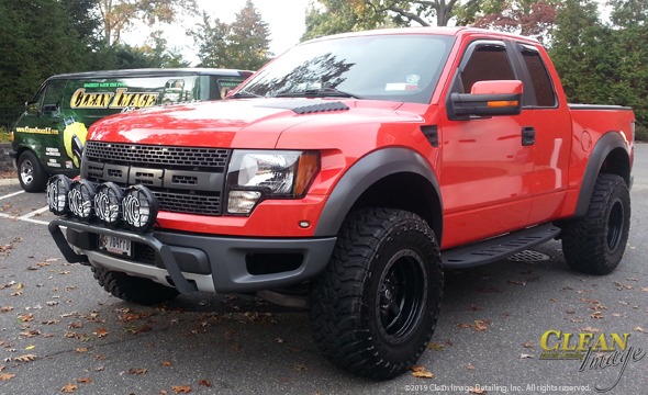 Ford Raptor in Red all cleaned and perfect!