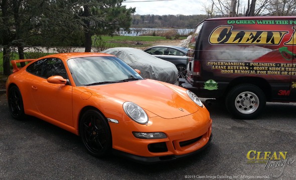 Orange Porsche 911 all cleaned and perfect!