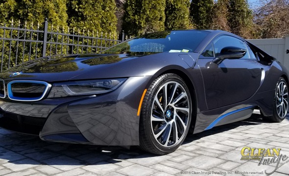 BMW electric sports car after Executive Detailing.