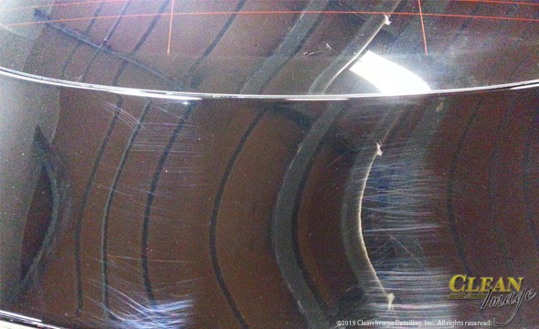 Headlight Restoration before it has been applied.