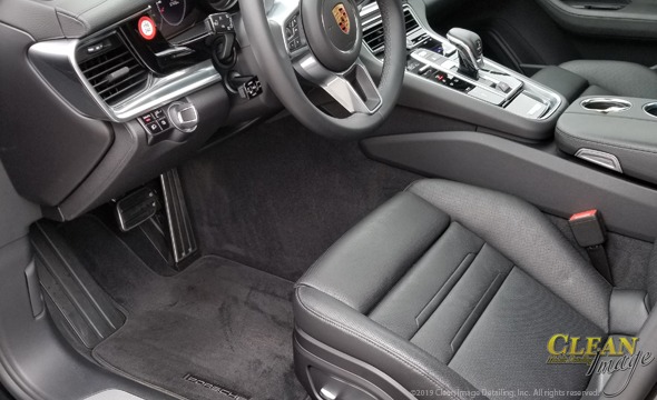 Gray Porsche 911 Interior all cleaned.