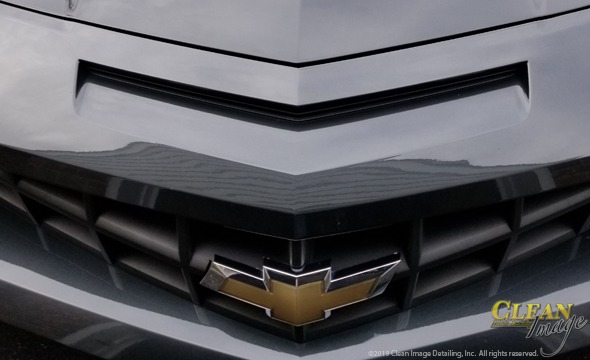 Mobile Detailing: Chevy Camaro grille after a cleaning.