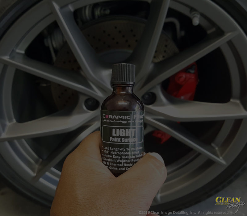 Ceramic Pro on Ferrari rim applied.